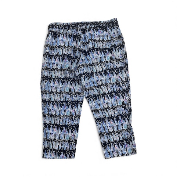 Lilly Pulitzer Taron Linen Pants in the Low Tide Navy Sails, 24” inseam, Sz XL - Picture 2 of 6